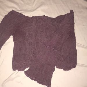 Purple Off the Shoulder Top